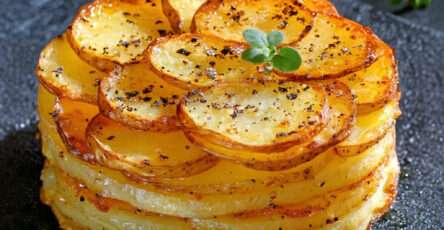pommes anna croustillantes beurre clarifie dorees rosace