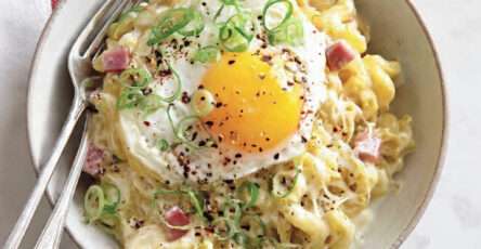 mac and cheese jambon oeuf au plat fromage fondant recette maison