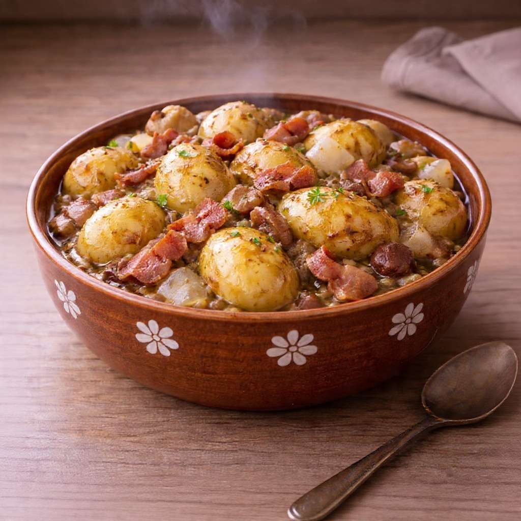 poulet mijoté champignons oignons grelots sauce maison