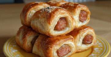 Feuilletés roulés aux saucisses pate feuilletee croustillant apero maison