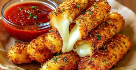 Bâtonnets de pommes de terre fromage frit croustillant coeur fondant