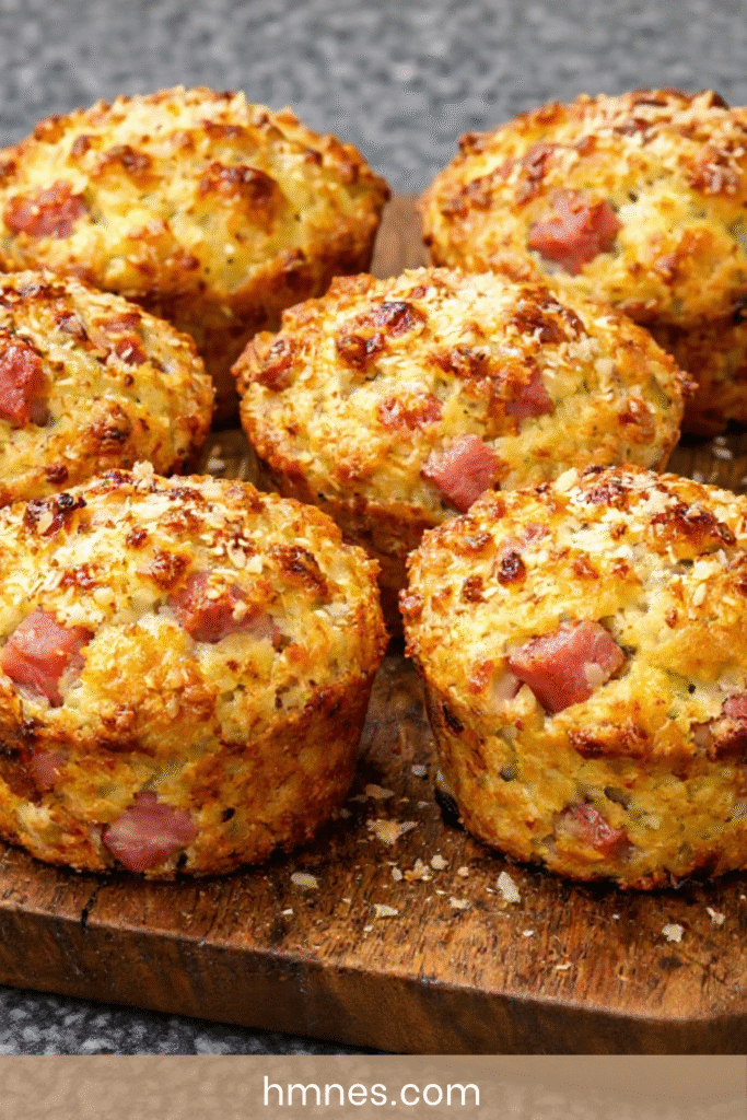 Muffins salés jambon fromage moelleux dores maison