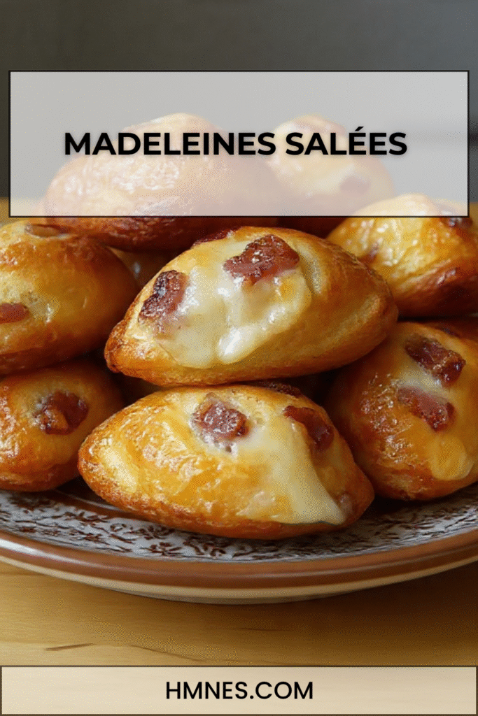 Madeleines salées lardons fromage dorees moelleuses