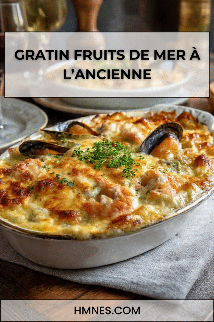 gratin fruits de mer cremeux gratine dore maison