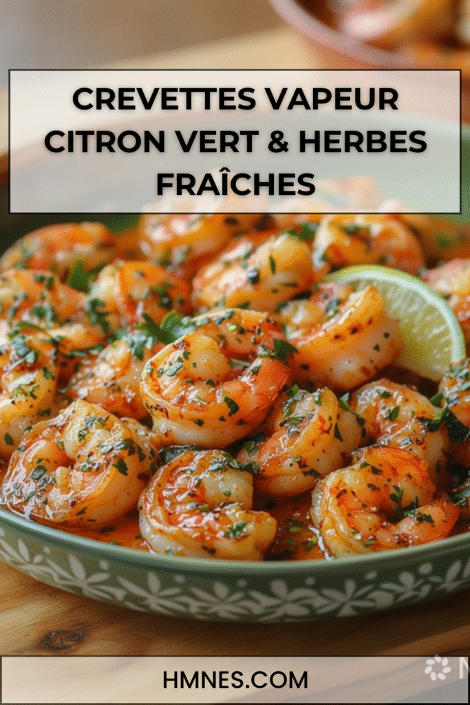 crevettes vapeur citron vert herbes ail persil