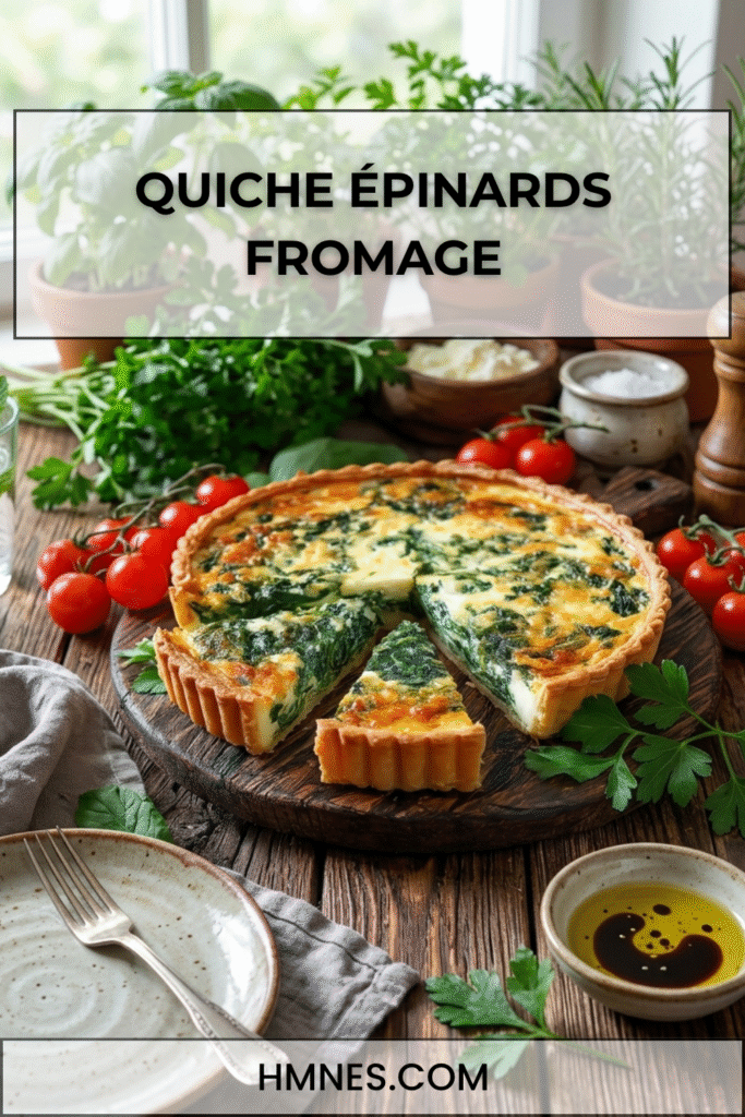 Quiche épinards fromage fondante maison doree