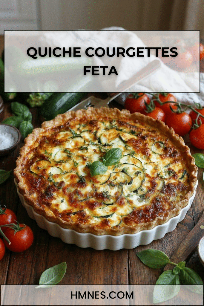 quiche courgettes feta basilic tomates cerises maison