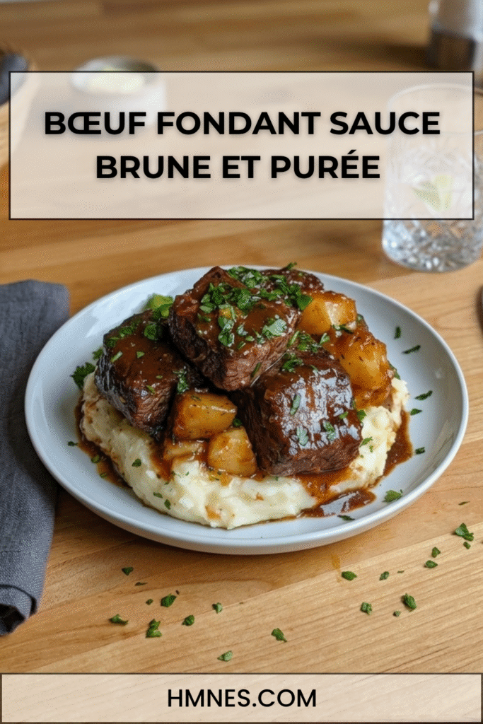 boeuf fondant sauce brune puree maison cremeuse