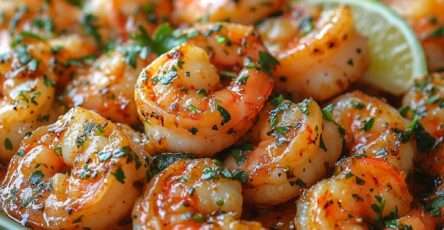 crevettes vapeur citron vert herbes ail persil