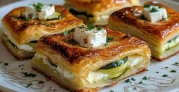 Feuilletés courgette chèvre croustillants dores maison
