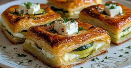 Feuilletés courgette chèvre croustillants dores maison