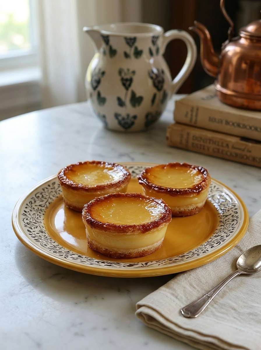 tartelettes flan vanille dorees maison creme fondante