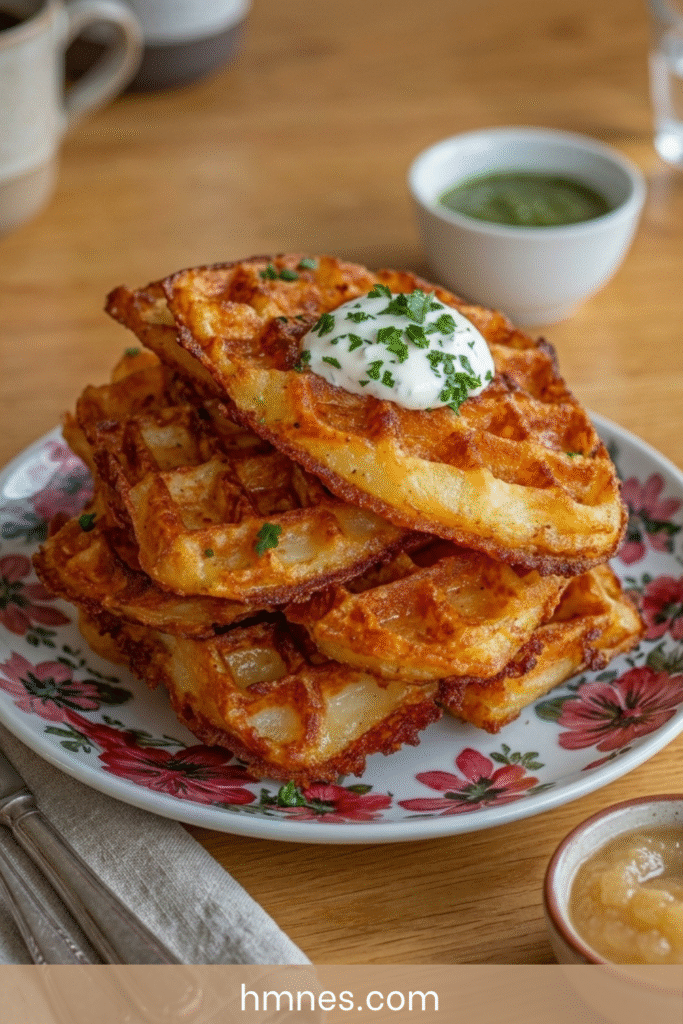 gaufres pommes de terre croustillantes dorees maison
