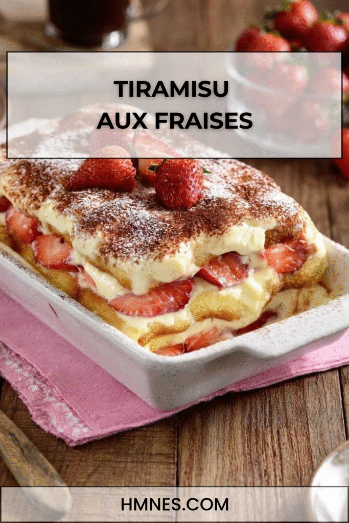 tiramisu aux fraises cremeux mascarpone biscuits fondants dessert frais