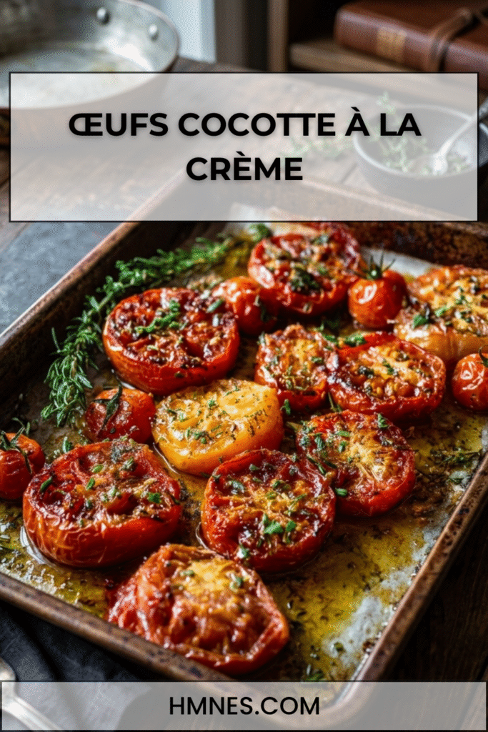 Tomates rôties au four fondantes avec ail, huile d’olive et herbes de Provence