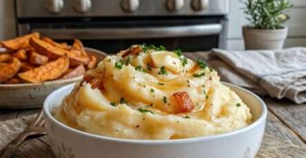 purée pommes de terre maison onctueuse beurre lardons persil