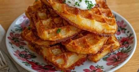 gaufres pommes de terre croustillantes dorees maison