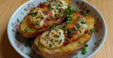 pommes de terre farcies crème fromagère