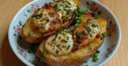 pommes de terre farcies crème fromagère