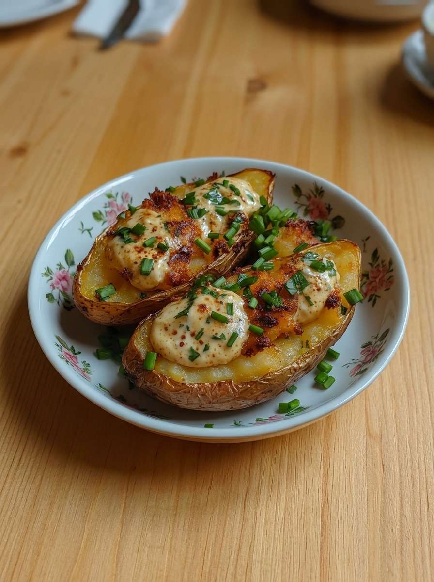 pommes de terre farcies crème fromagère
