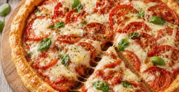 tarte tomate à la mozzarella croustillante et fondante