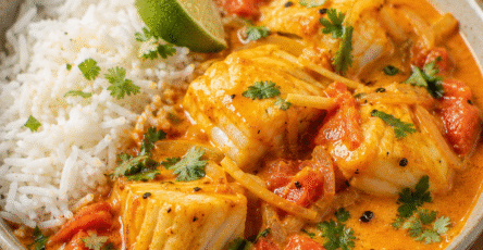 Curry de poisson crémeux au lait de coco et aux épices