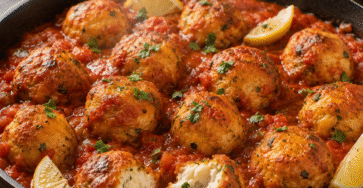 Boulettes de poisson tendres dans une sauce tomate maison
