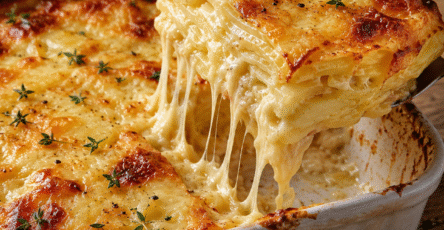 Gratin de pommes de terre au fromage fondant et doré