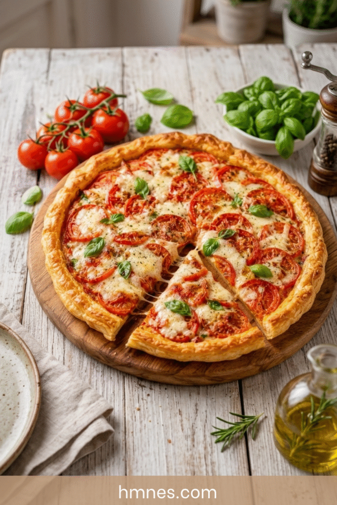 tarte tomate à la mozzarella croustillante et fondante