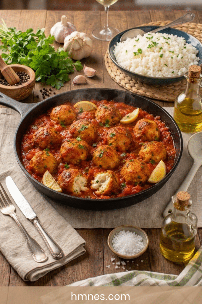 Boulettes de poisson tendres dans une sauce tomate maison