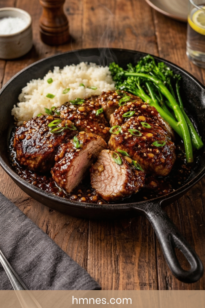 Filet mignon miel-soja tendre et caramélisé