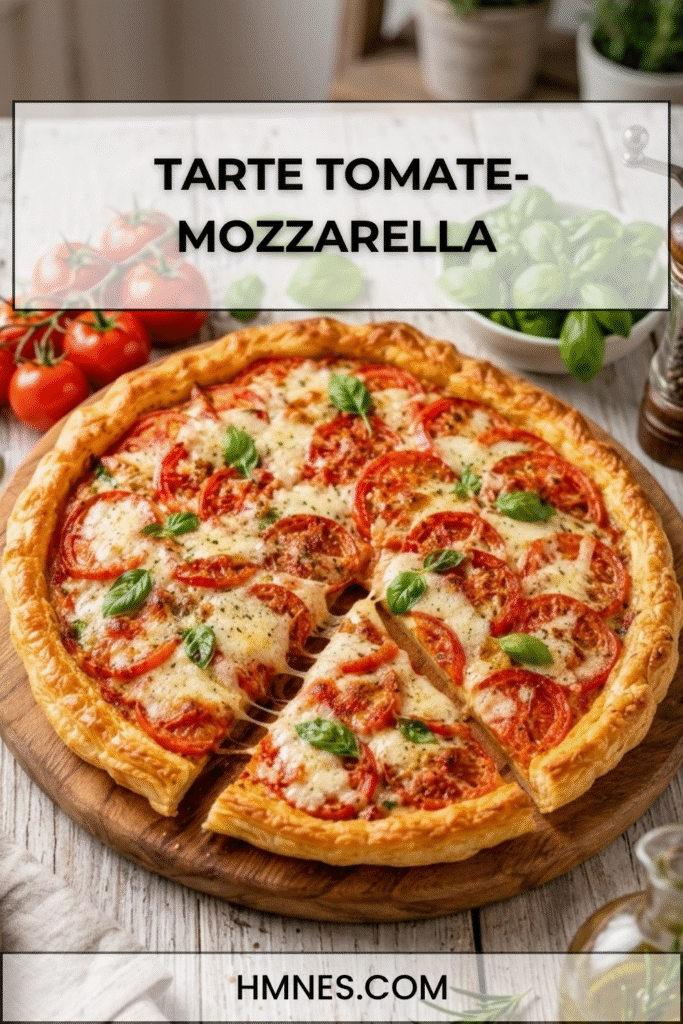 tarte tomate à la mozzarella croustillante et fondante