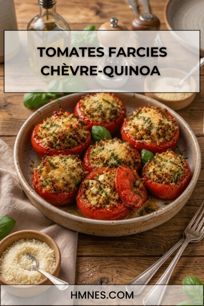 Tomates farcies au chèvre et au quinoa gratinées