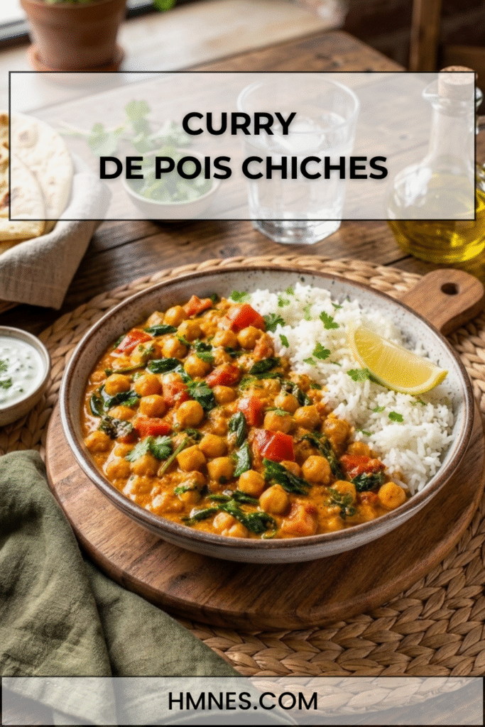 Curry de pois chiches crémeux au lait de coco