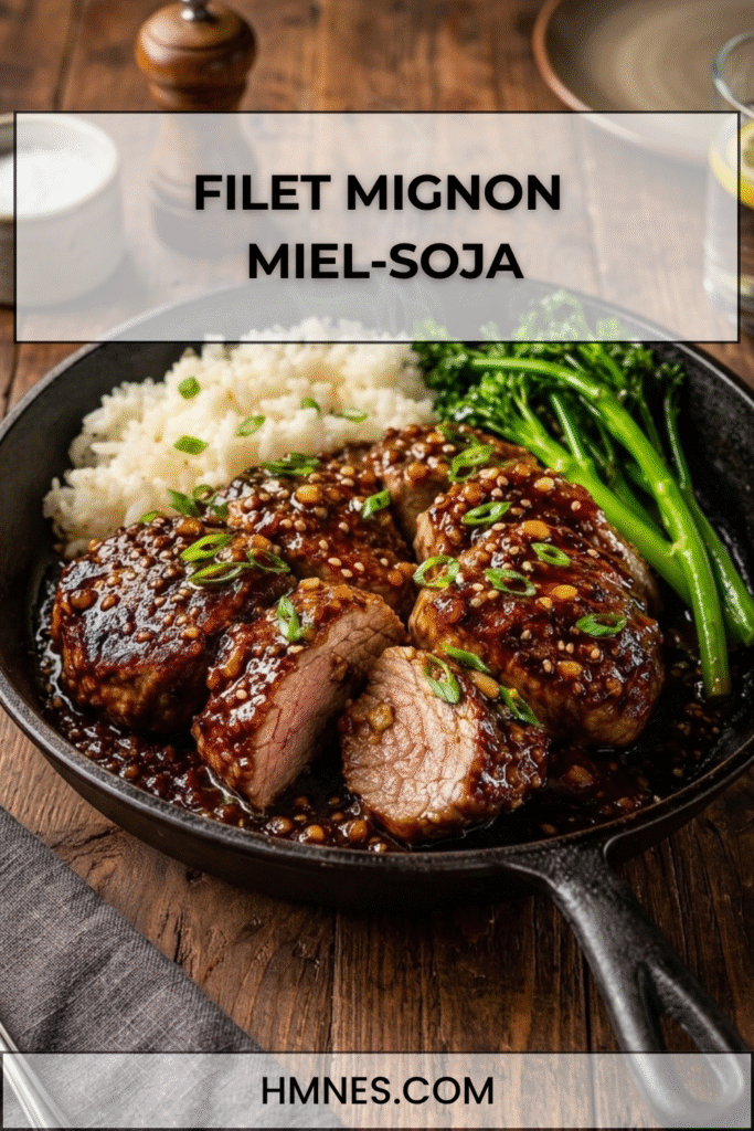 Filet mignon miel-soja tendre et caramélisé