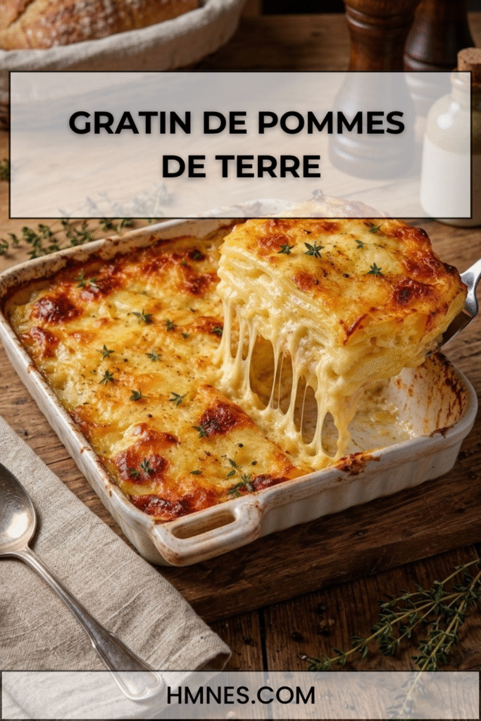 Gratin de pommes de terre au fromage fondant et doré