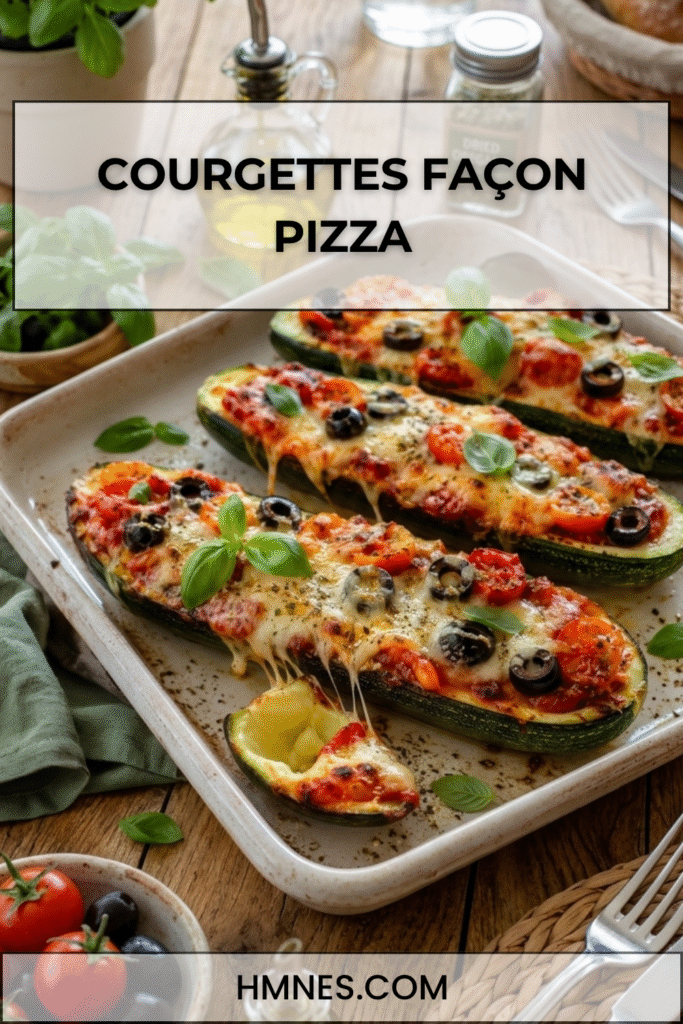 Courgettes façon pizza à la mozzarella et aux tomates