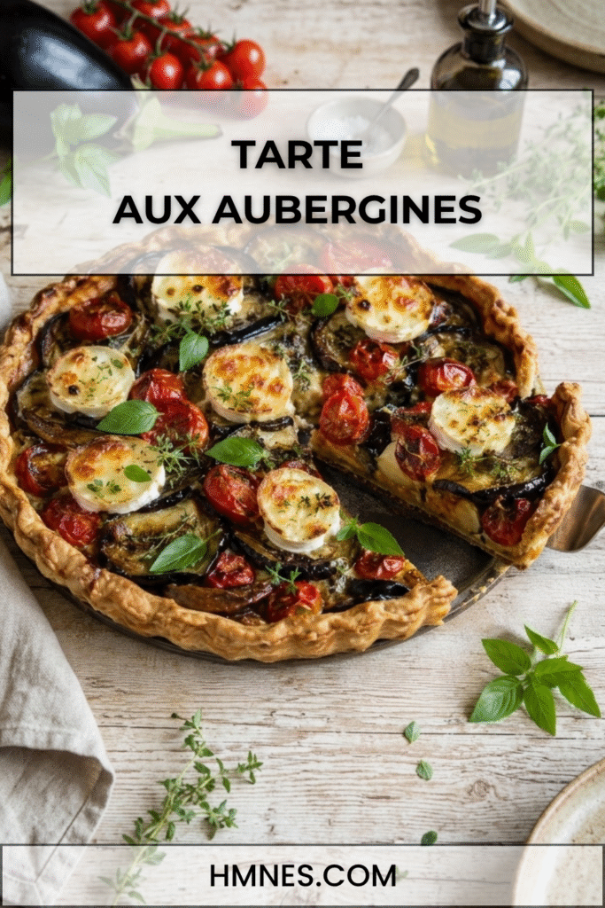 Tarte aux aubergines et au fromage de chèvre