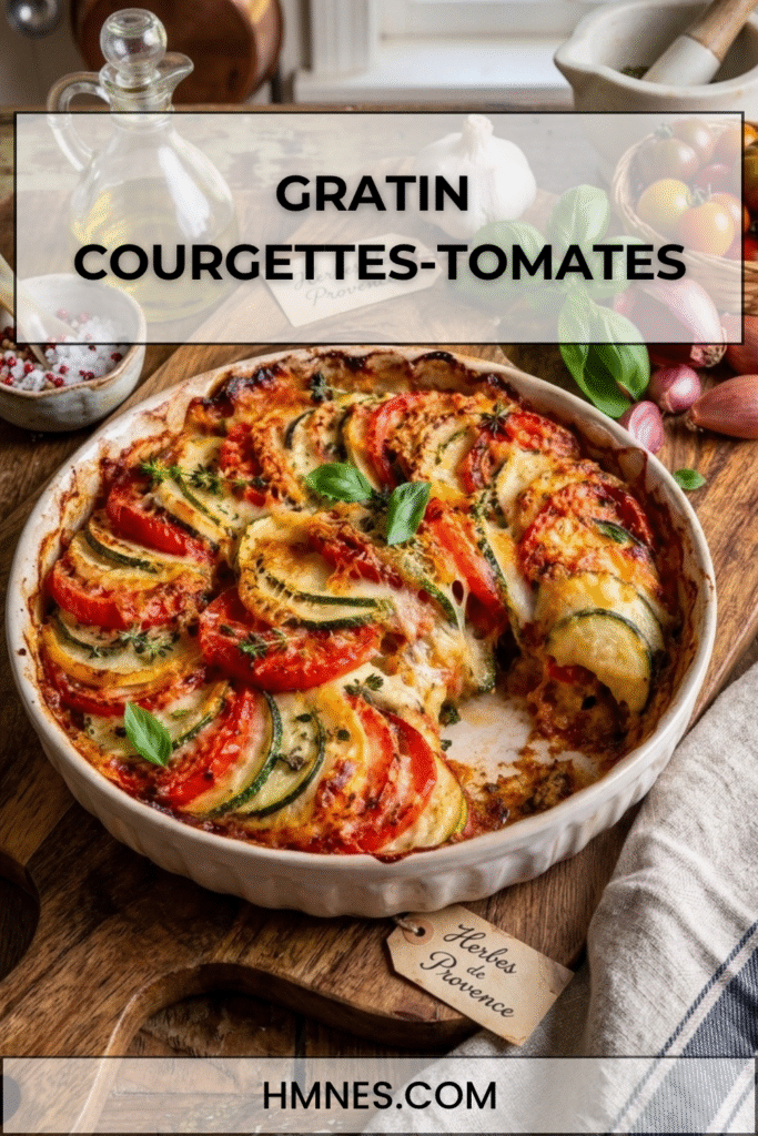 Gratin de courgettes et tomates à la mozzarella