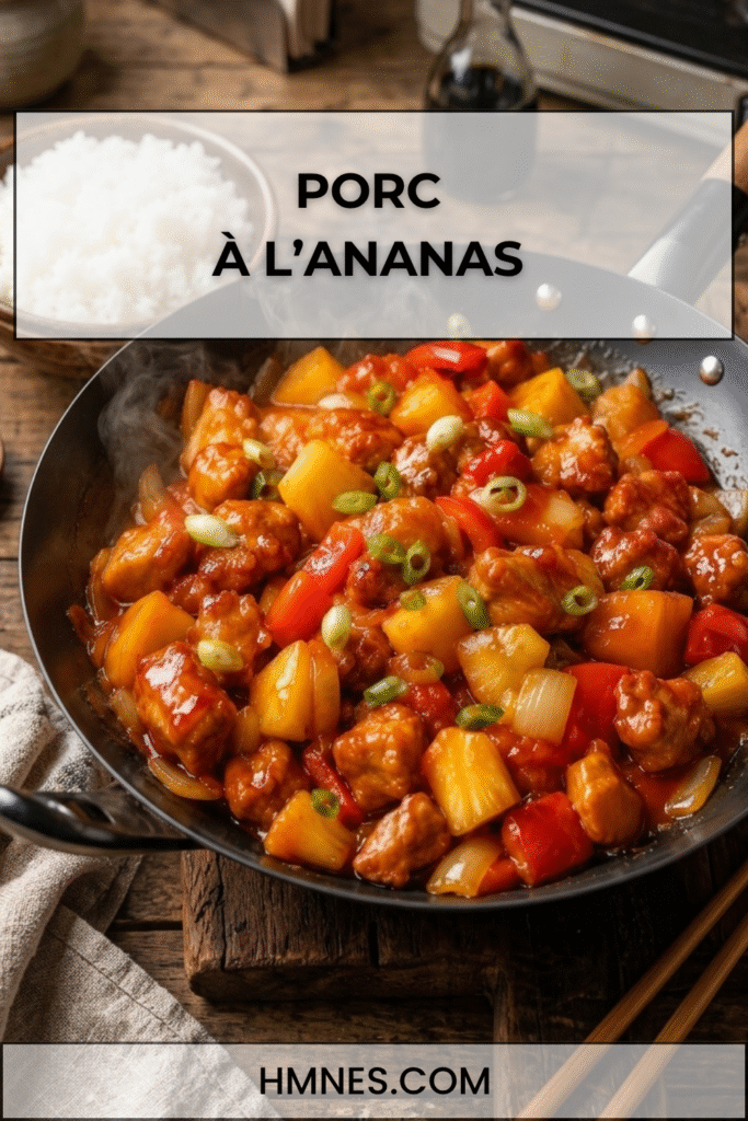 Porc à l’ananas avec poivrons et sauce aigre-douce