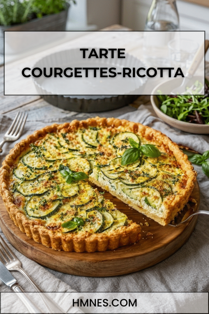 Tarte aux courgettes et à la ricotta crémeuse
