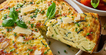 Flan courgettes fondant au parmesan et aux herbes