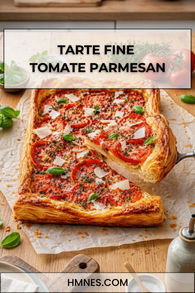 Tarte fine aux tomates rôties et au parmesan